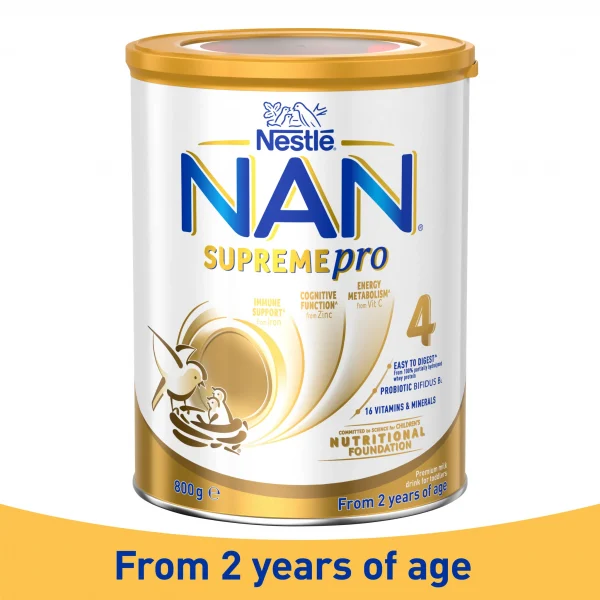 Nestlé NAN SUPREMEpro 4, Premium Toddler 2+ Years Milk Drink Powder – 800g